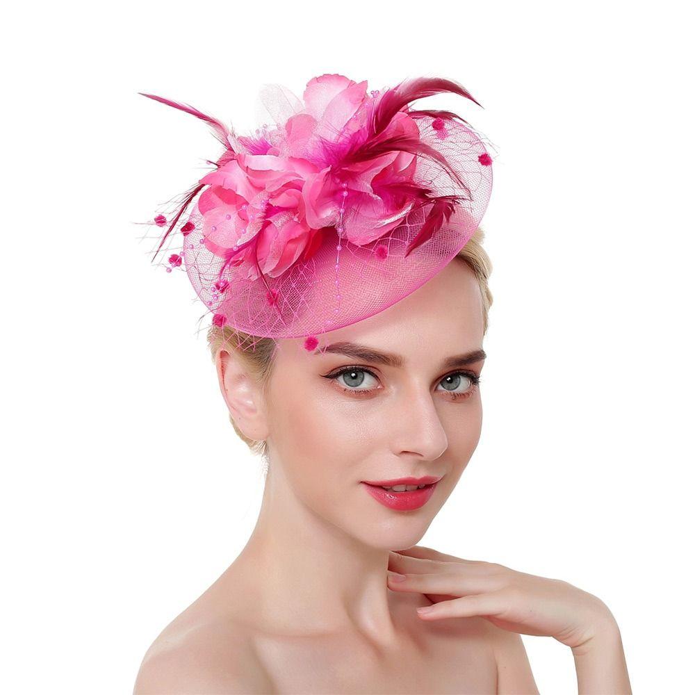 Стильные шапки-волшебники, свадебные цветочные сетчатые повязки на голову, коктейльные головные уборы для чаепития для женщин и девочек