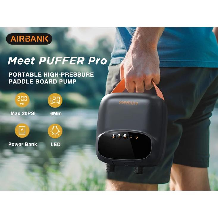 AIRBANK PUFFER Pro 20PSI Перезаряжаемый воздушный насос для надувной палатки SUP лодки из ПВХ каяка Аксессуары для серфинга кайта матраса