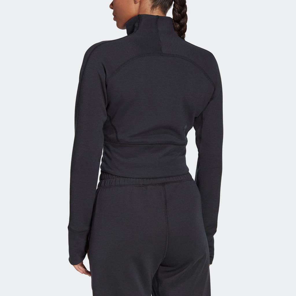 Adidas Женская куртка W Stu Tracktop с однотонным воротником-молнией, черная HD8944