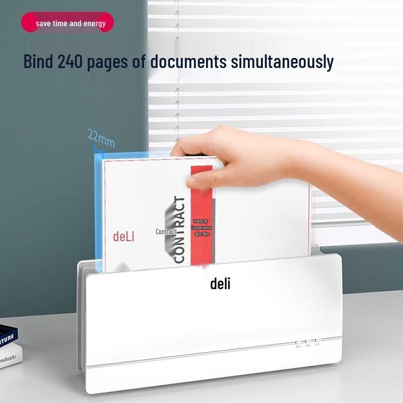 Deli 14672 Hot Melt Document Binding Machine CN plug (adapter included)