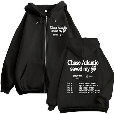 Толстовки на молнии Singer Chase Atlantic Lost in Eruen 4 Tour Унисекс Одежда Высококачественная Флисовая Толстовка Модная Уличная Одежда