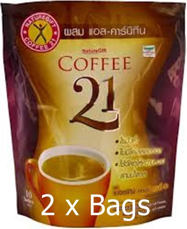 NatureGift Coffee 21 Plus L-Carnitine для похудения, снижения веса, с низким содержанием жира, 10 пакетиков