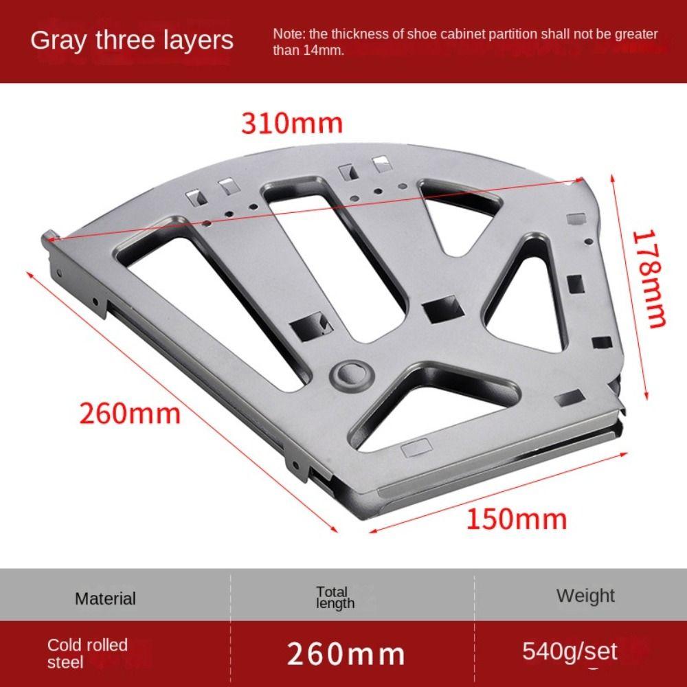 Stainless steel Shoe Cabinet Hinges Turning Rack Thickened Shoes Rack Fittings Hinge Fittings Movable Flip Plate Frame