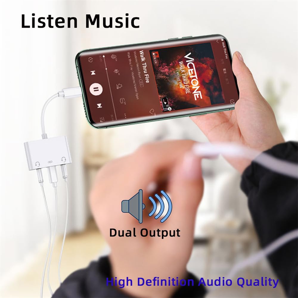 Xiwai USB C Hub Type C Dual Audio AUX MIC Sound Card PD Power Charge Adapter 3 в 1 USB-удлинитель Совместим с ноутбуком, планшетом, мобильным телефоном - 3,5 мм и