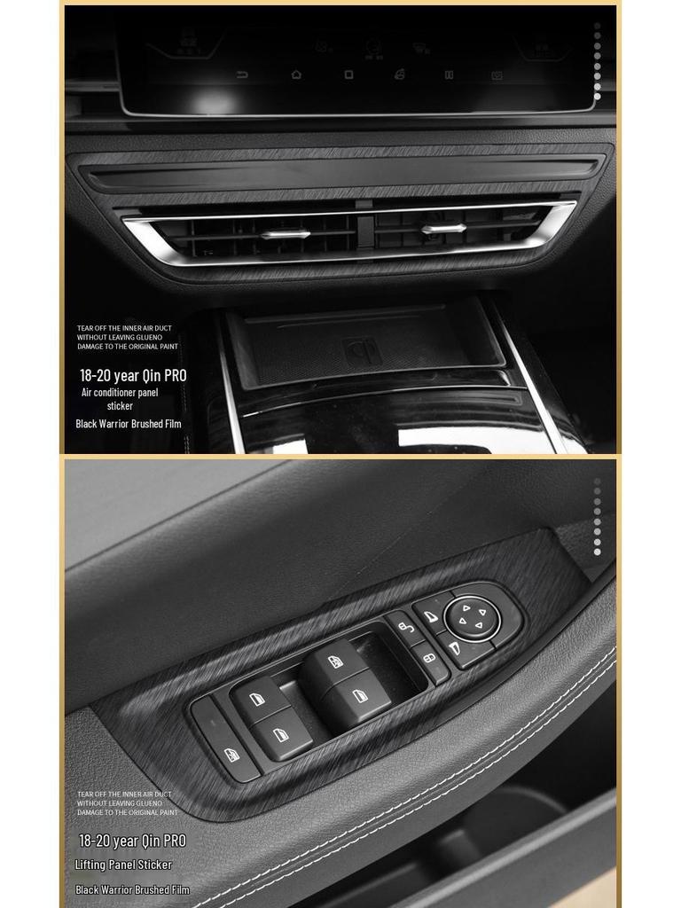 Черный Воин Матовая Наклейка на Автомобиль для 18-20 BYD Qin Pro Декор Интерьера