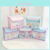 Hello Kitty Kuromi Cinnamoroll Melody Узор в клетку Складной откидной ящик для хранения для офиса и спальни