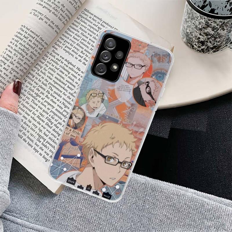 Haikyuu Kei Tsukishima Phone Case For Samsung Galaxy S10 S21 S22 Plus Ultra A91 A51 A21S A12 Transparent Phone Cover