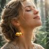 Dangle Drop Earrings for Daily Wear 1 Pair LED Light Up Women, Vintage Ceiling Gold Tone Metal Jewelry Parties Lamp Shaped Drop, Gifts Cocktail Party,