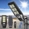 Qifeiyax LED Solar Street IP66 Outdoor Solar High Sensor Human 5 Pattern Lighting Lighting Automatic Security Remote Control Solar Street Solar Power
