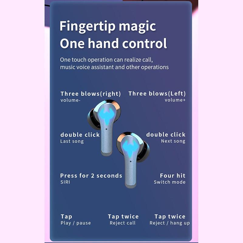 Музыкальная игра с низкой задержкой, двухрежимная гарнитура, беспроводные наушники, 9D Bluetooth 5,2, гарнитуры, TWS, водонепроницаемые наушники с микрофоном