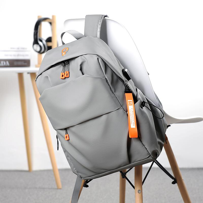 Men'S Backpack Large Capacity Charging Computer Bag Travel Bag College Student Schoolbag Men'S Bag