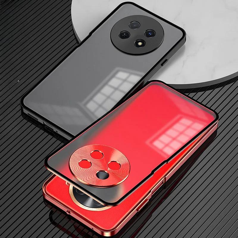 Для OPPO A5 Pro ультратонкий алюминиевый сплав металлический каркас бампер + закаленное стекло задняя крышка телефона для OPPO A5pro противоударный чехол