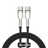 USB-C - USB-C Cafule Металлический Кабель для Данных и Питания Power Delivery 100 Вт 1 м - Черный