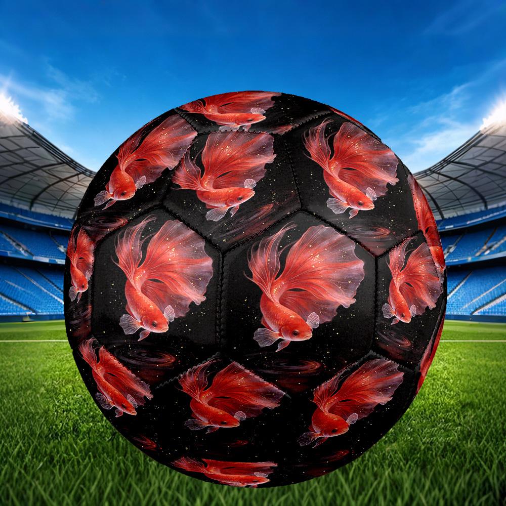 1 шт. Футбольный мяч Football на тему «Танец золотой рыбки», Размер 5, Легкий ПВХ, Мяч для тренировок на открытом воздухе, Подарок c65149