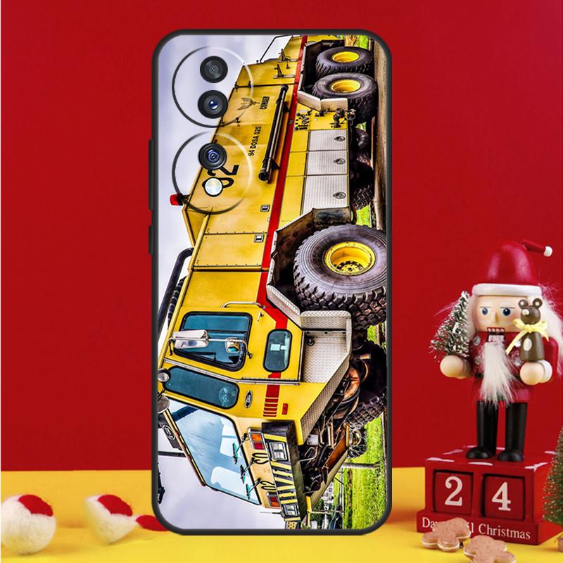 Fire Truck Case For Honor Magic 5 6 7 8 Pro Honor 200 400 50 70 90 Lite X8b X8c X9a X9b X9c Win RT Cover