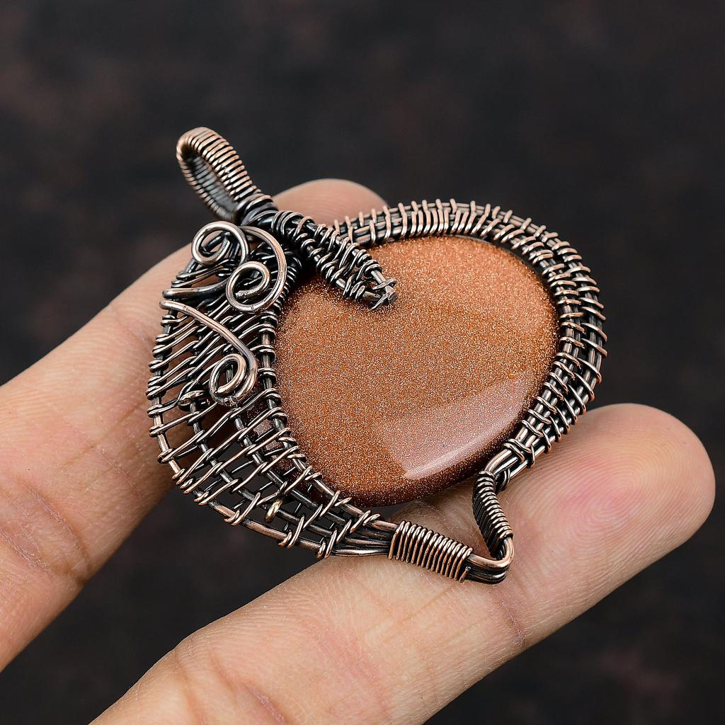 Sun Sitara Pendant Copper Wire Wrapped Pendant Gemstone Pendant Wire Wrapped Jewelry Handmade Copper Jewelry Wedding Gift Birthstone Pendant