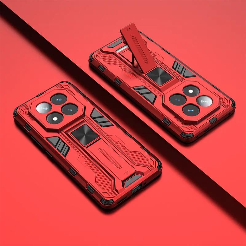 Для Xiaomi Redmi Note 14 Pro Plus 5G Чехол Противоударный Бронированный Чехол для Redmi Note 14 Pro 4G 5G Автомобильный Магнитный Держатель Задняя Крышка