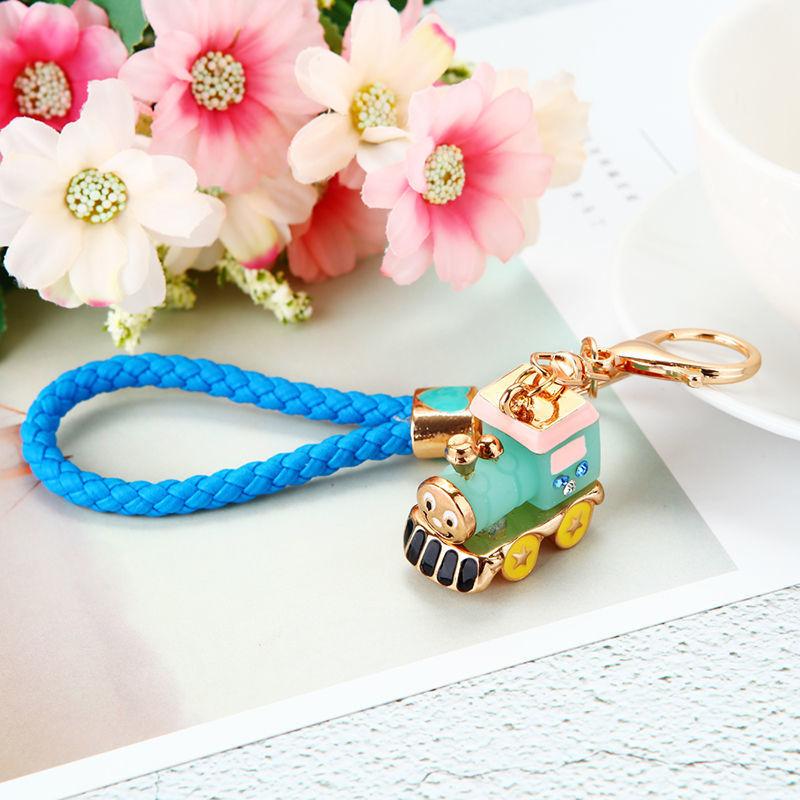 Creative Jelly 3D Train Metal DIY Nostalgia Jewelry Crafts Gift For Woman and Man Bag Charm