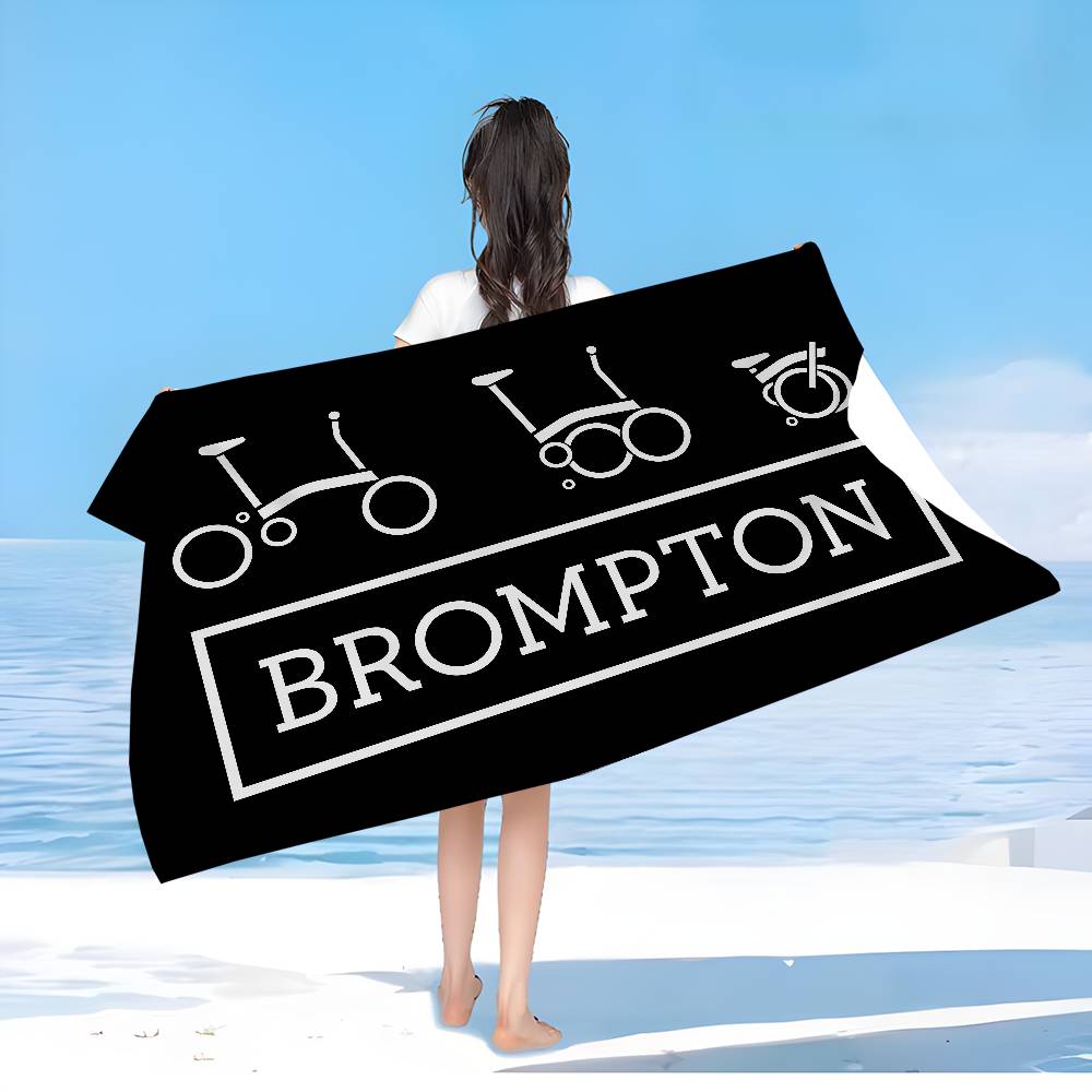 Абстрактное искусство Велосипед Brompton Микрофибра Пляжное полотенце Впитывающее Быстросохнущее Мягкое Полотенце для йоги, плавания, курорта, альпинизма
