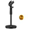 Moukey MMs-2 Desktop Microphone Stand, 12.5-18.5 Inches (32-47cm) Height Adjustable, with Conversion Screws, Compatible with Blue Yeti, Snowball,