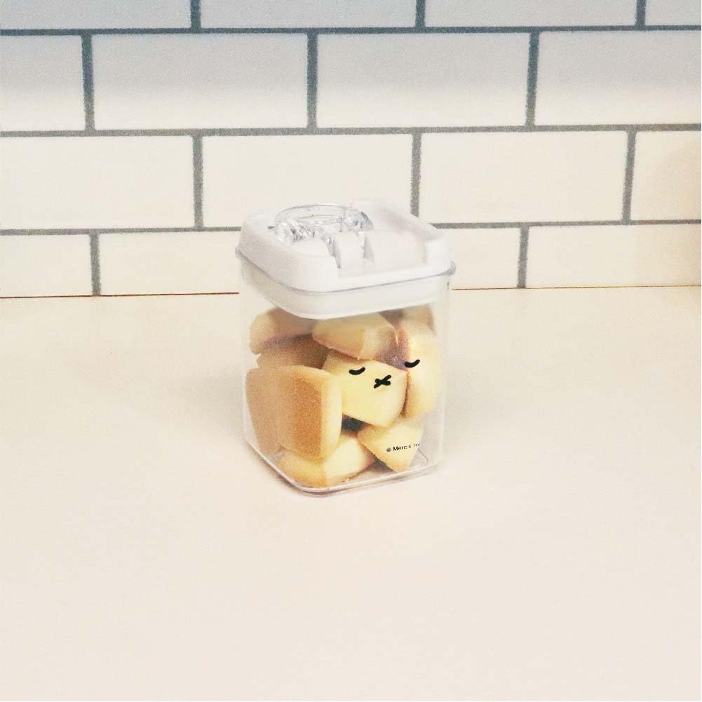 Контейнер для хранения Okato Miffy Easy Lock с прозрачным контейнером, который закрывается одним движением, для легкого просмотра Широкий x Глубокий x 10 см Высокий Канистра, 270 мл,