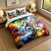 3Pcs Bedding SetColorful Musical Soft Bed Sheet and Two Pillowcases Home Bedroom Decor