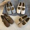 Французские ретро туфли с квадратным носком для мамы и бабушки, одинарная пряжка Мэри Джейн, темпераментные туфли на плоской подошве, модные маленькие кожаные туфли на осень