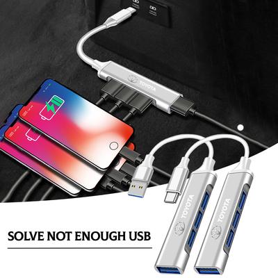 4 порта USB 3.0 HUB TYPE-C Мульти Высокая передача данных Автомобильный адаптер Для Toyota Fortuner Chr Verso Prius Hiace Yaris Trd Corolla