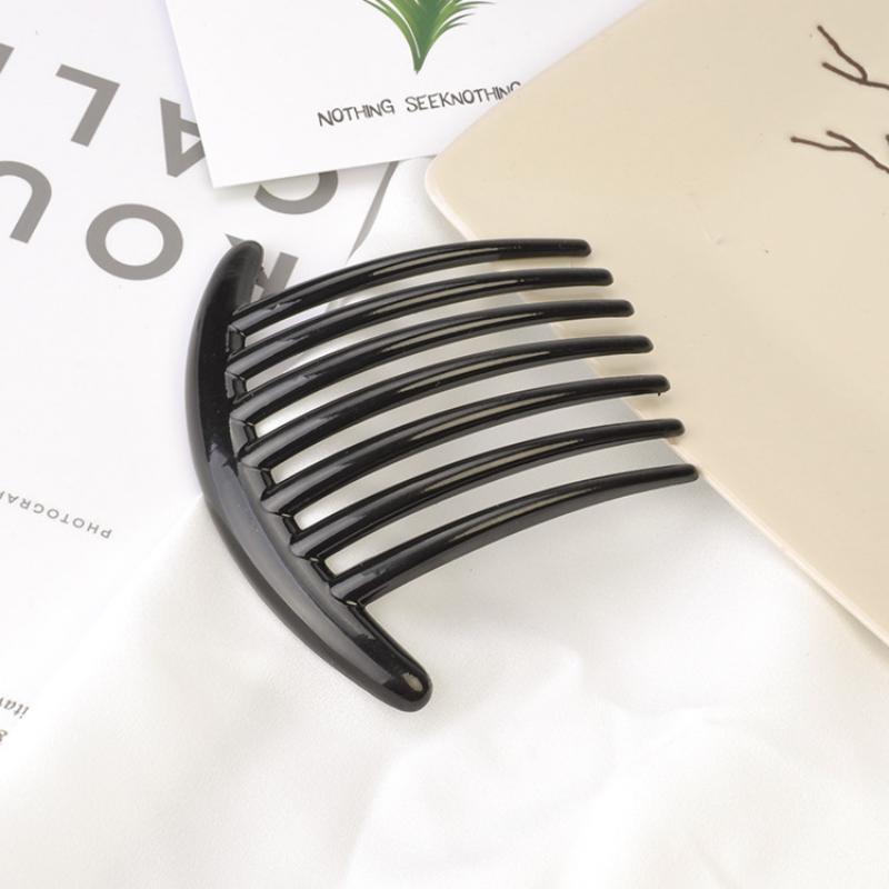Simple Black Hair Combs for Woman 5/7 Teeth Plastic Hair Combs DIY Comb Material Semi-finished Products Hair Accessories