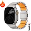 Ремешок для Apple Watch Ultra 3/2 49мм 46мм 45мм 44мм Нержавеющая сталь Силикон Магнитный ремешок для Iwatch Серии 11 10 9 8 7 6 SE3 5
