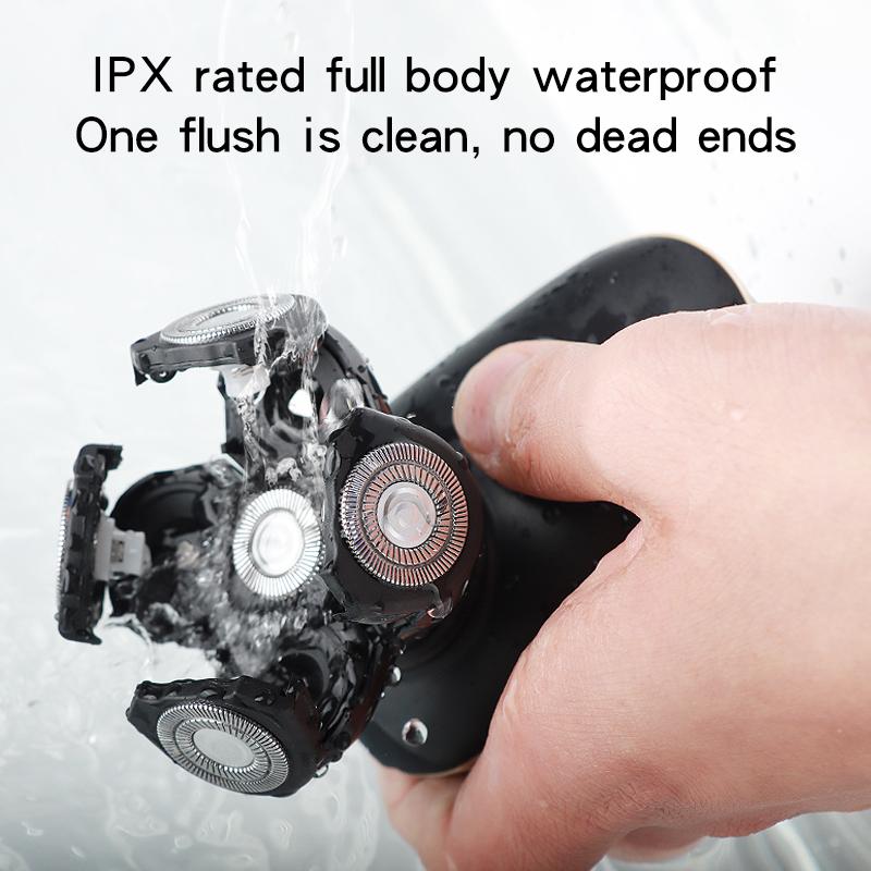 Электрическая бритва, перезаряжаемый станок для бритья лысины, триммер для бороды, многофункциональный набор для ухода, электробритва, влажная и сухая для мужчин