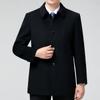 High-end Double-sided Woolen Coat for Men, Medium-length Woolen Windbreaker, Middle-aged Dad's Down Jacket