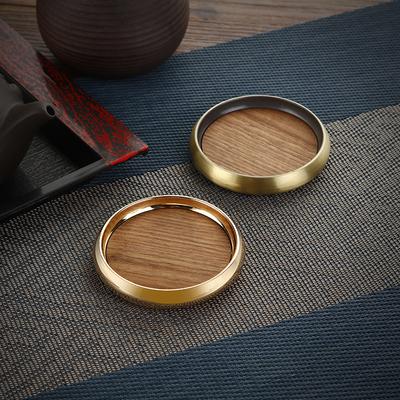 Высококачественная деревянная подставка с металлическим кольцом, теплоизоляционная подставка для чашки, подставка для чашки для чая, кофе, молока, кухонные принадлежности