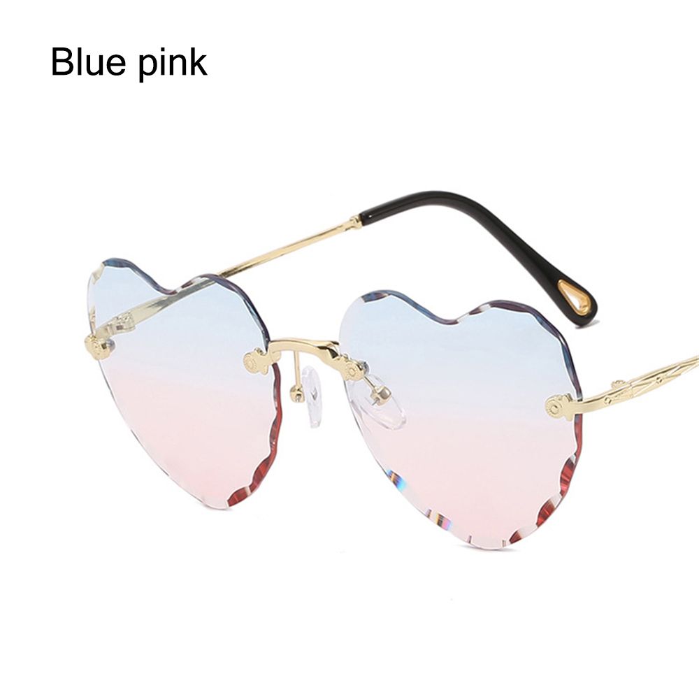 Love Heart Thin Metal Frame SunGlasses for Women Eyewear Heart-Shaped Sunglasses Heart Sunglasses