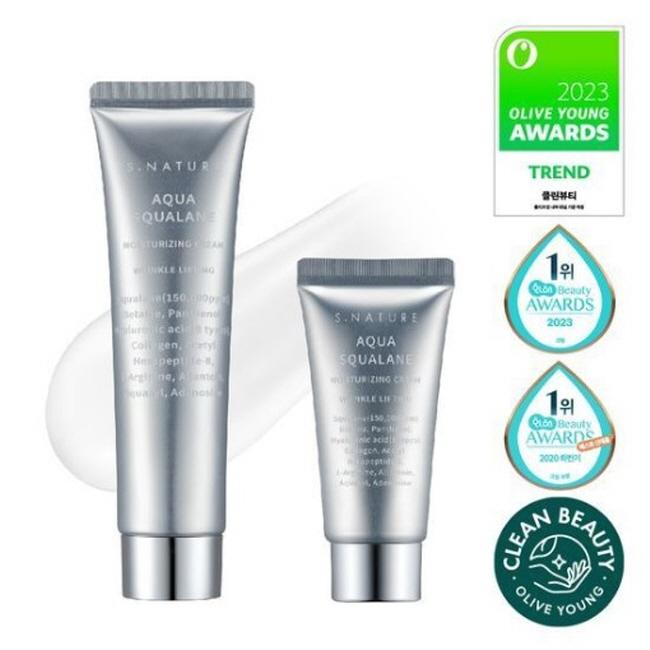 [S.NATURE] Увлажняющий крем Aqua Squalane 60 мл + 30 мл Специальный набор