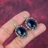 Серьги с синим сапфиром, серьги с драгоценными камнями ручной работы, серьги из цельного серебра 925 пробы, антикварные ювелирные изделия, для подарка на помолвку