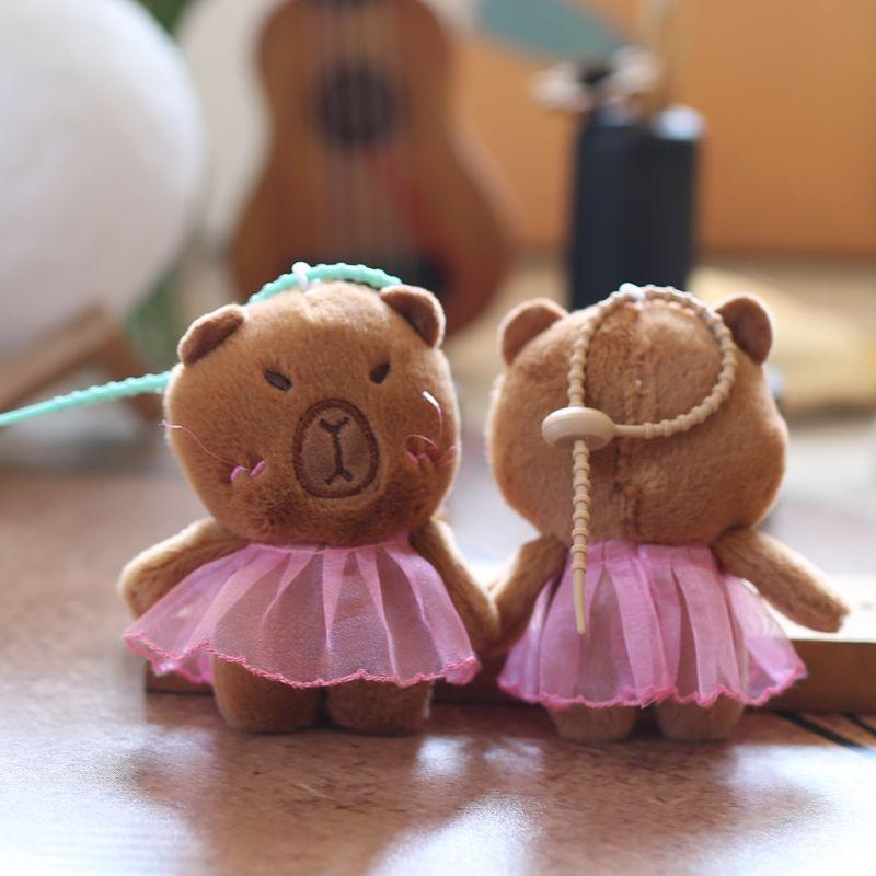 Adorable Capybara Animal Plush Doll With Soft Pp Cotton Filling For Bags And Keys