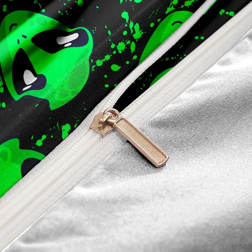 Aliens Boys Duvet Cover Set UK Single Double Queen US Twin Full King Size Bed Linen Set Duvet Cover Bed Set Quilt Cover