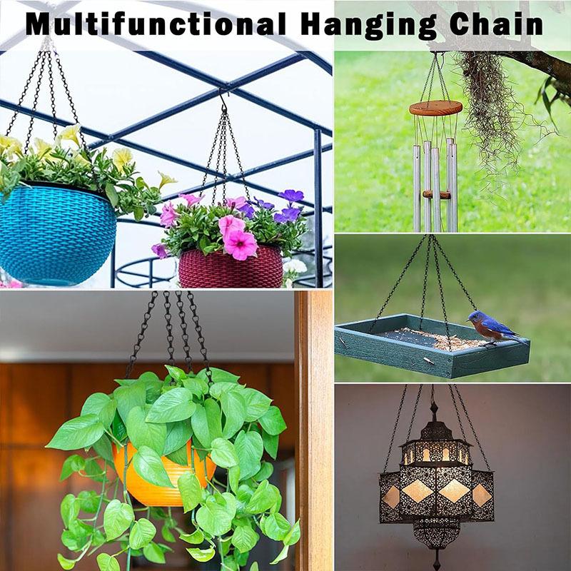 1PC 58cm hot-selling black hanging chain chain, 23-inch hanging pot chain, hanging pot, hanging pot, flower pot hanging chain