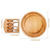 Набор досок для сыра из бамбука, современная круглая сырорезка, обеденная тарелка, десертная тарелка с ящиком, сырная тарелка, разделочная доска для кухни
