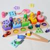 Wooden Educational Puzzle & Fishing Game for Toddlers – Shape Matching & Hand-Eye Coordination