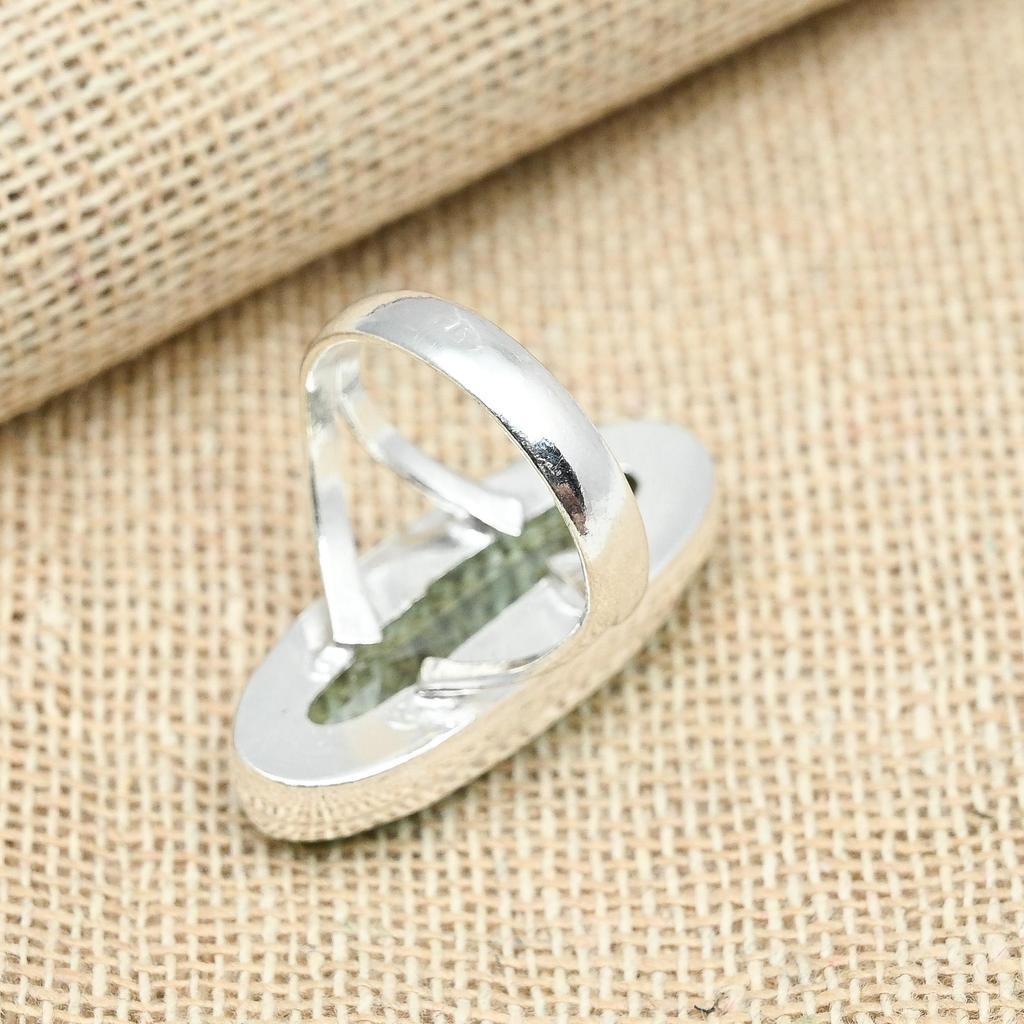 Аква Апатит Драгоценный камень Твердые стерлингового серебра 925 ручной работы Изящный кулон для нее