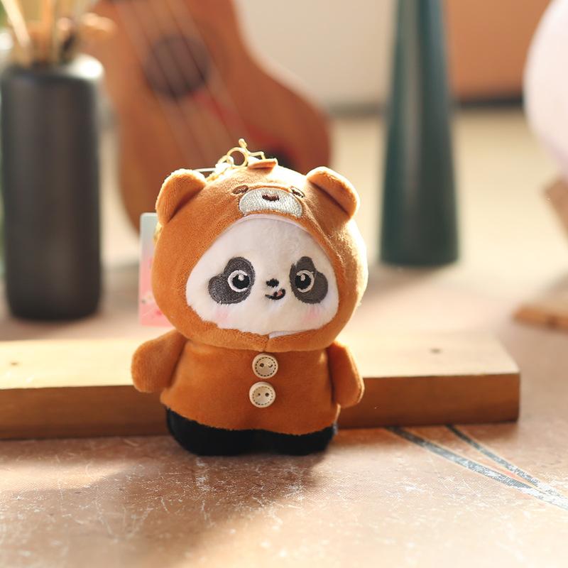 Cute Cute Little Panda Pendant Plush Toy Doll Cartoon Bag Hanging Keychain Rag Doll Doll