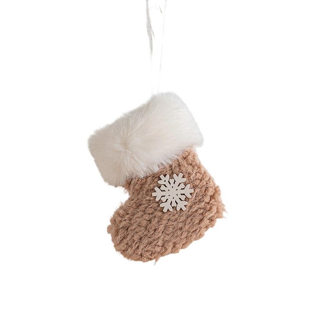 Тканевая поделка Рождественское украшение для елки Подвеска Деликатное рождественское украшение Дизайн сапог и шляпы ручной работы Рождественские колпаки Подвеска