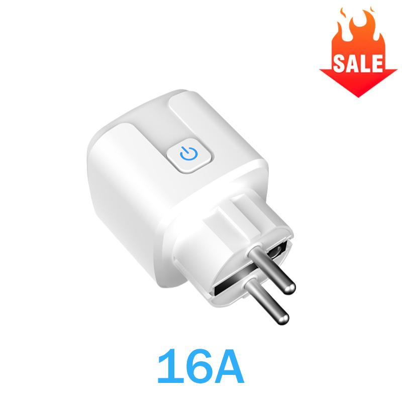 Умная розетка EU 16A/20A AC100-240V Wifi Умная розетка с питанием Alexa Google Home Голосовое управление Tuya Smart Life APP