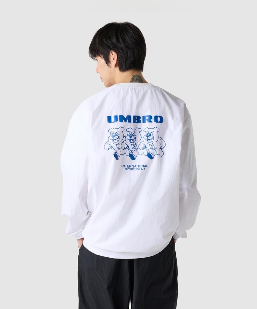 UMBRO Pop Rush Derby Dog Graphic Long Sleeve Piste White Ur121Cwt35
