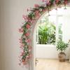 67" Artificial Flowers Vines Garland Fake Morning Glory Hanging Vines Faux Silk Spring Floral Garland for Mantel Wall Fence Wedding Banquet Decor