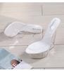 Sexy Ultra-high Heel Cool Slippers High Transparent Slope Crystal Waterproof Platform Sexy Open-toed Sandals WZ