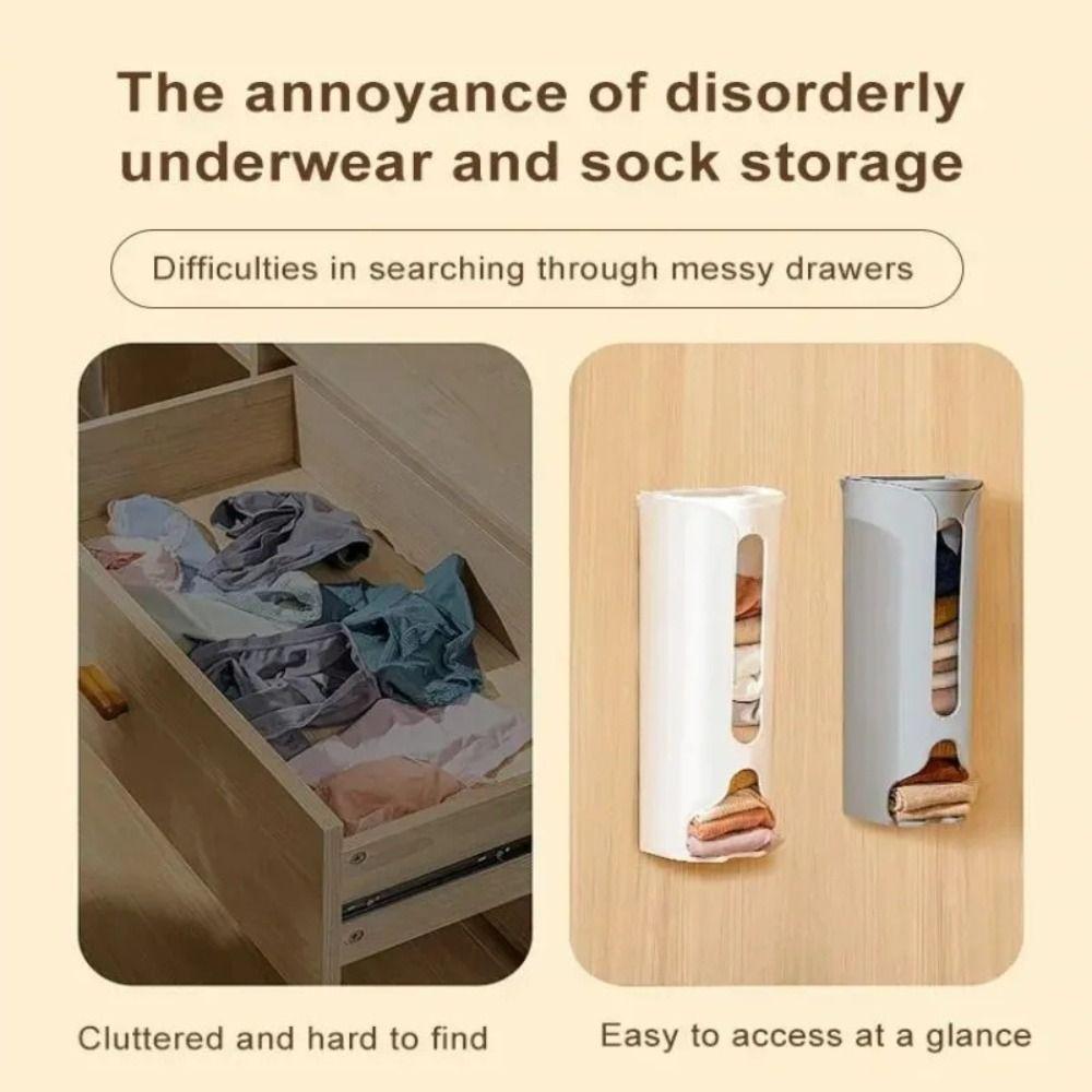 Dustproof Garbage Bag Dispenser Wall-Mounted Panties Socks Organizer New Underwear Storage Box