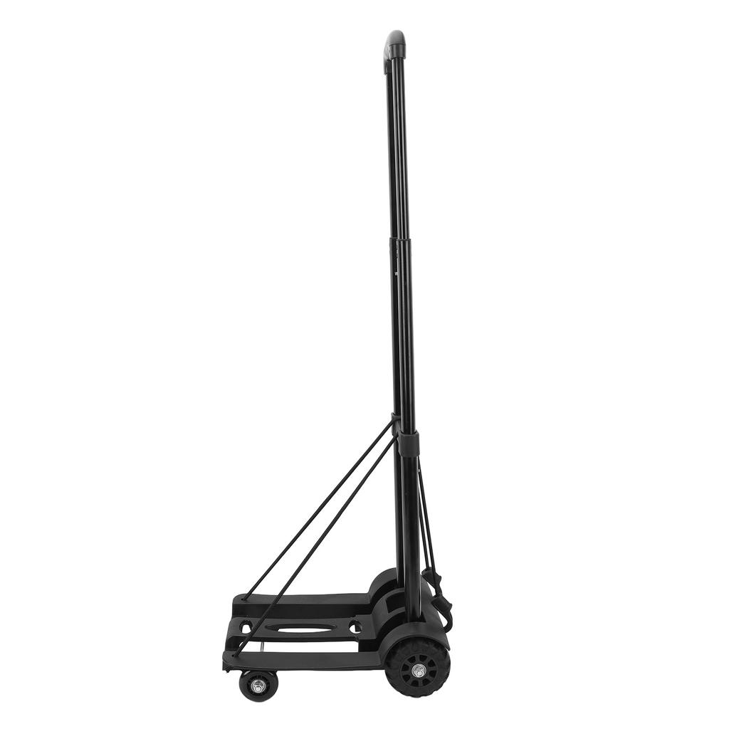 Folding Hand Truck 4 Wheels Iron Tube 99.2 Lb Load Bearing Foldable Luggage Trolley Cart for Travel 